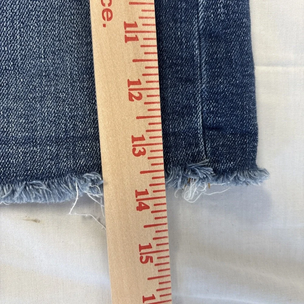 LOFT Frayed Denim Shorts Womens 8/29 Blue Mid Rise Cut-Off 5-Pocket
